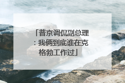 普京调侃副总理：我俩到底谁在克格勃工作过