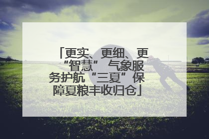 更实、更细、更“智慧” 气象服务护航“三夏”保障夏粮丰收归仓