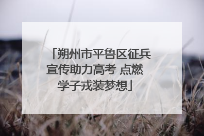 朔州市平鲁区征兵宣传助力高考 点燃学子戎装梦想