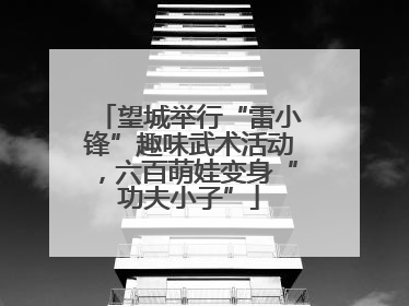 望城举行“雷小锋”趣味武术活动，六百萌娃变身“功夫小子”