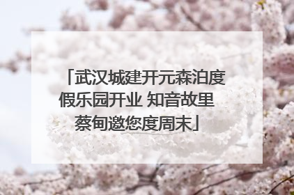 武汉城建开元森泊度假乐园开业 知音故里蔡甸邀您度周末