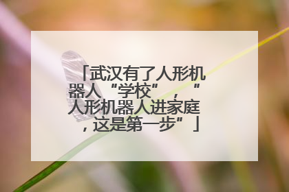 武汉有了人形机器人“学校”，“人形机器人进家庭，这是第一步”