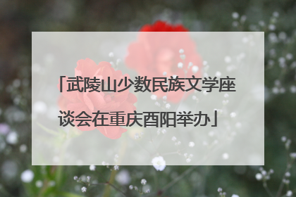 武陵山少数民族文学座谈会在重庆酉阳举办