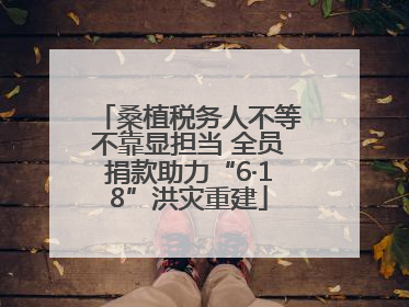桑植税务人不等不靠显担当 全员捐款助力“6·18”洪灾重建