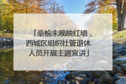 桑榆未晚映红墙，西城区组织社管退休人员开展主题宣讲