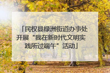 民权县绿洲街道办事处开展“我在新时代文明实践所过端午”活动