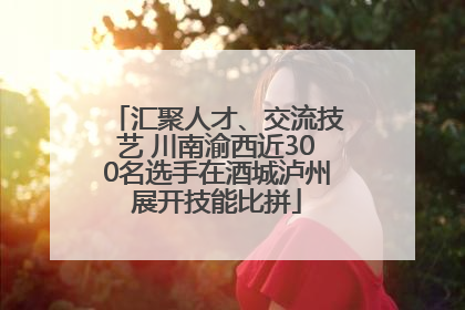 汇聚人才、交流技艺 川南渝西近300名选手在酒城泸州展开技能比拼