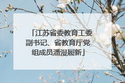 江苏省委教育工委副书记、省教育厅党组成员潘漫履新