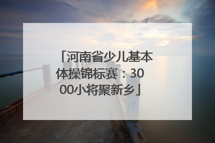 河南省少儿基本体操锦标赛：3000小将聚新乡