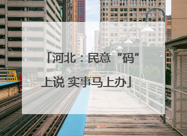 河北：民意“码”上说 实事马上办