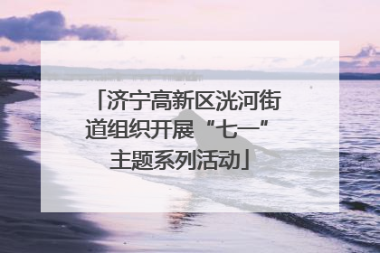 济宁高新区洸河街道组织开展“七一” 主题系列活动