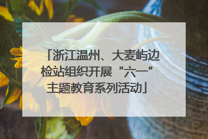 浙江温州、大麦屿边检站组织开展“六一”主题教育系列活动