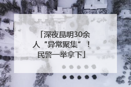 深夜昆明30余人“异常聚集”！民警一举拿下