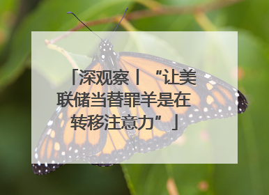 深观察丨“让美联储当替罪羊是在转移注意力”