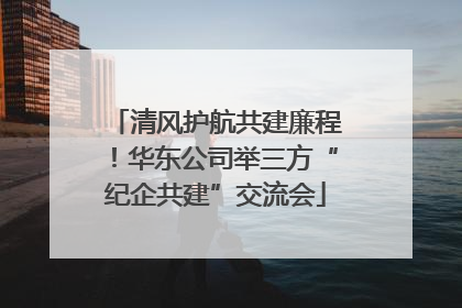 清风护航共建廉程！华东公司举三方“纪企共建”交流会