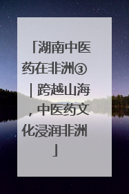 湖南中医药在非洲③｜跨越山海，中医药文化浸润非洲