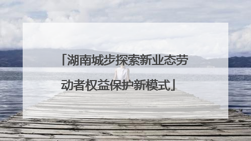 湖南城步探索新业态劳动者权益保护新模式