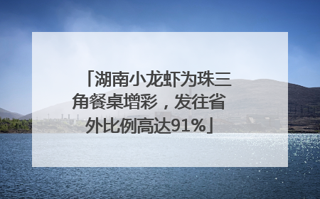 湖南小龙虾为珠三角餐桌增彩，发往省外比例高达91%