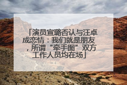 演员宣璐否认与汪卓成恋情：我们就是朋友，所谓“牵手图”双方工作人员均在场