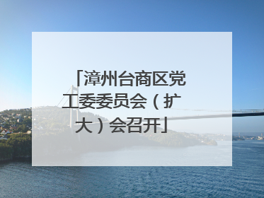 漳州台商区党工委委员会（扩大）会召开