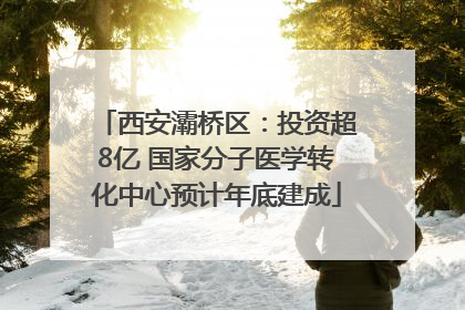 西安灞桥区：投资超8亿 国家分子医学转化中心预计年底建成