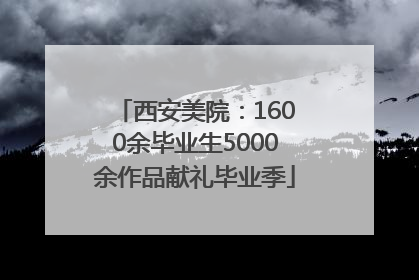 西安美院：1600余毕业生5000余作品献礼毕业季