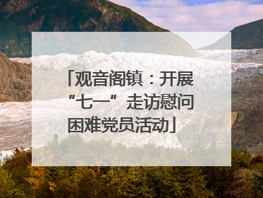 观音阁镇：开展“七一”走访慰问困难党员活动