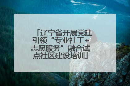 辽宁省开展党建引领“专业社工+志愿服务”融合试点社区建设培训