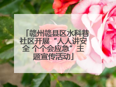 赣州赣县区水科巷社区开展“人人讲安全 个个会应急”主题宣传活动