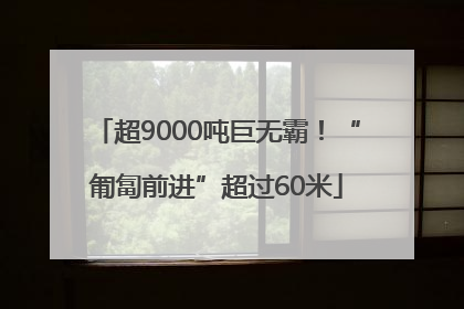 超9000吨巨无霸！“匍匐前进”超过60米
