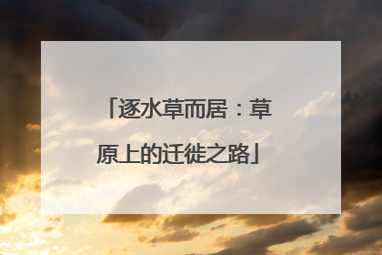 逐水草而居：草原上的迁徙之路