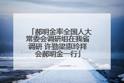 郝明金率全国人大常委会调研组在我省调研 许勤梁惠玲拜会郝明金一行