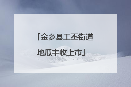 金乡县王丕街道地瓜丰收上市