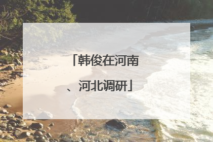 韩俊在河南、河北调研