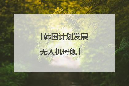 韩国计划发展无人机母舰