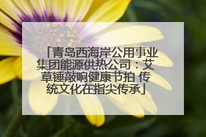青岛西海岸公用事业集团能源供热公司：艾草锤敲响健康节拍 传统文化在指尖传承