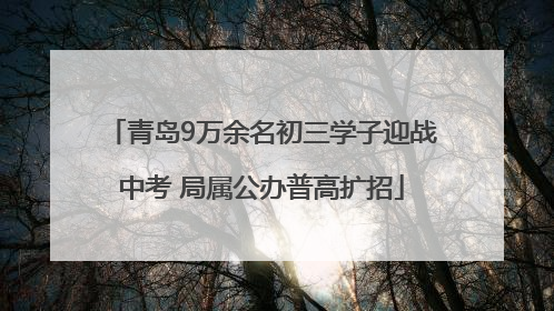 青岛9万余名初三学子迎战中考 局属公办普高扩招