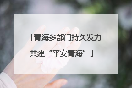青海多部门持久发力共建“平安青海”
