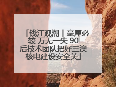钱江观潮丨毫厘必较 万无一失 90后技术团队把好三澳核电建设安全关