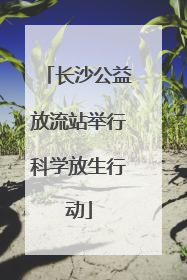 长沙公益放流站举行科学放生行动