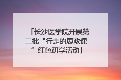长沙医学院开展第二批“行走的思政课”红色研学活动