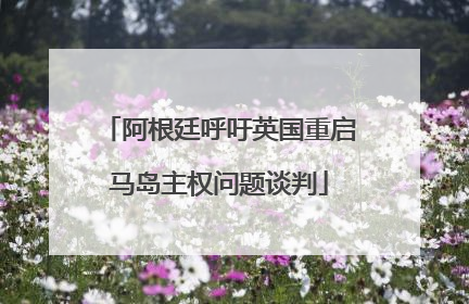 阿根廷呼吁英国重启马岛主权问题谈判