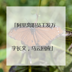 阿里离职员工发万字长文，马云回应