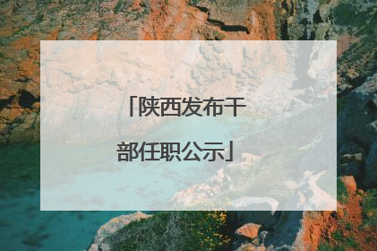 陕西发布干部任职公示