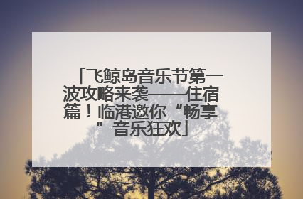 飞鲸岛音乐节第一波攻略来袭——住宿篇！临港邀你“畅享”音乐狂欢