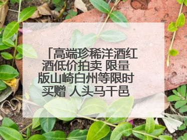 高端珍稀洋酒红酒低价拍卖 限量版山崎白州等限时买赠 人头马干邑1元起拍