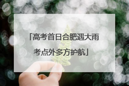 高考首日合肥遇大雨 考点外多方护航