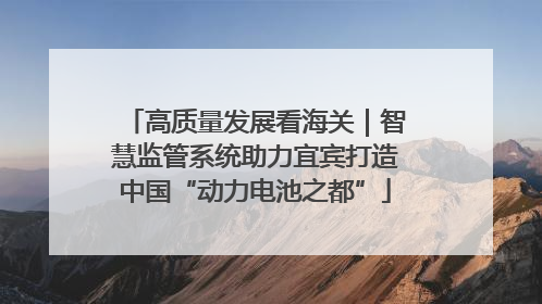 高质量发展看海关｜智慧监管系统助力宜宾打造中国“动力电池之都”