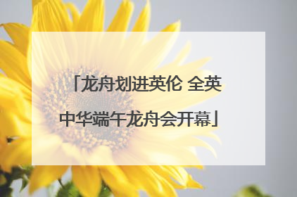 龙舟划进英伦 全英中华端午龙舟会开幕