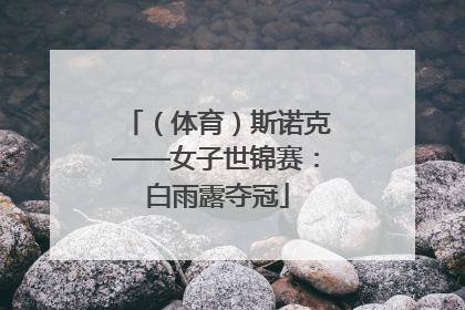 （体育）斯诺克——女子世锦赛：白雨露夺冠